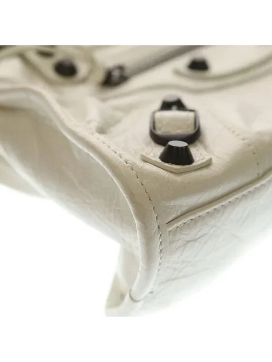 Balenciaga le City Nano Leather 2-Way Bag Blanc White - Picture 5 of 6